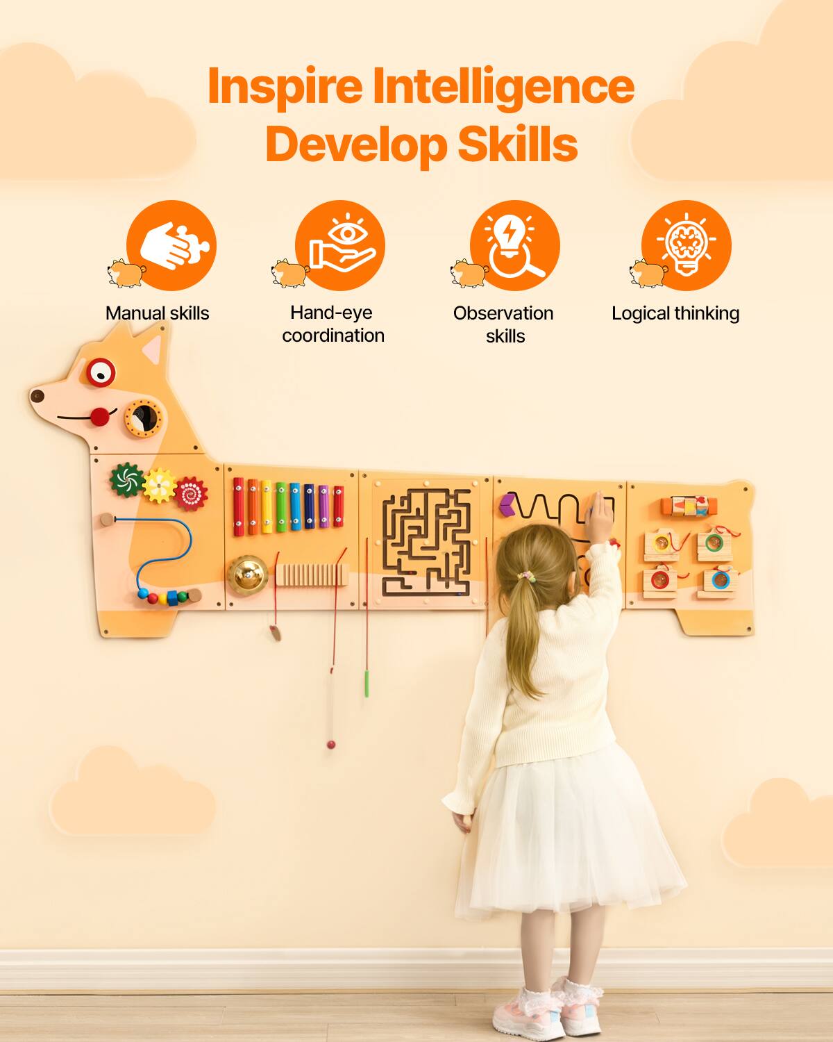 Inspire Intelligence  
Develop Skills  

Manual skills  
Hand-eye coordination  
Observation skills  
Logical thinking