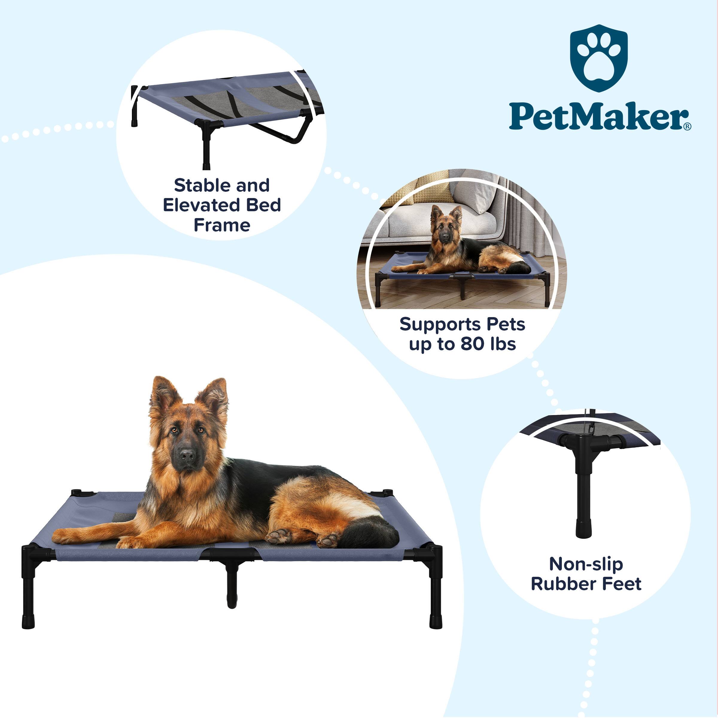 PetMaker Stable and Elevated Bed Frame Supports Pets up to 80 lbs Non-slip Rubber Feet