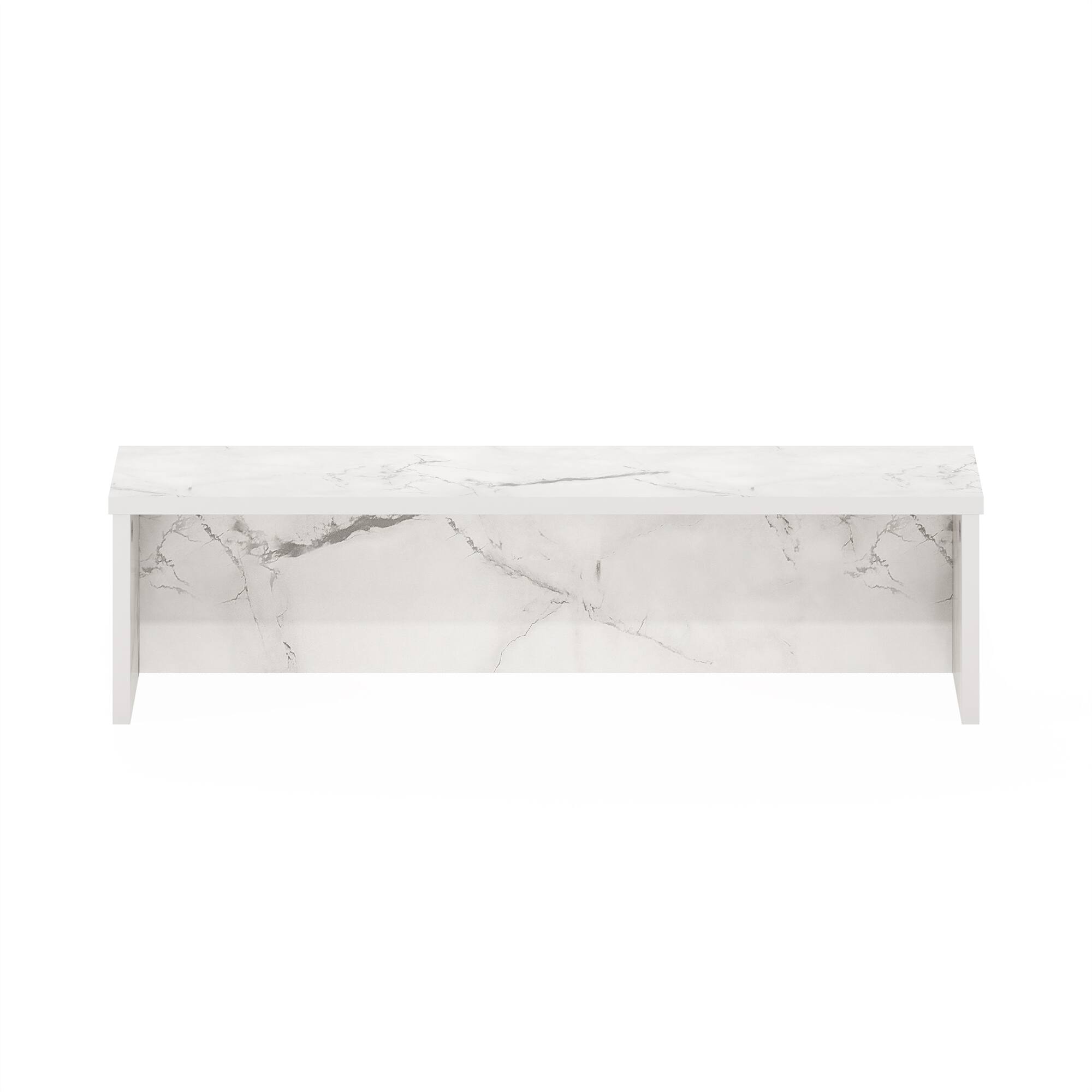 Alt View 2. Furinno - Helena 23-Inch Kitchen Counter Stackable Organizer Shelf - Marble White.