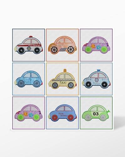 Angle. AccuQuilt - Cute Car Embroidery Designs CD by Marjorie Busby.