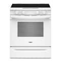 Whirlpool - 30 in. Wide 5 element 5.0 cu. ft. Slide-In Electric Range with Air Cooking Technology - White
