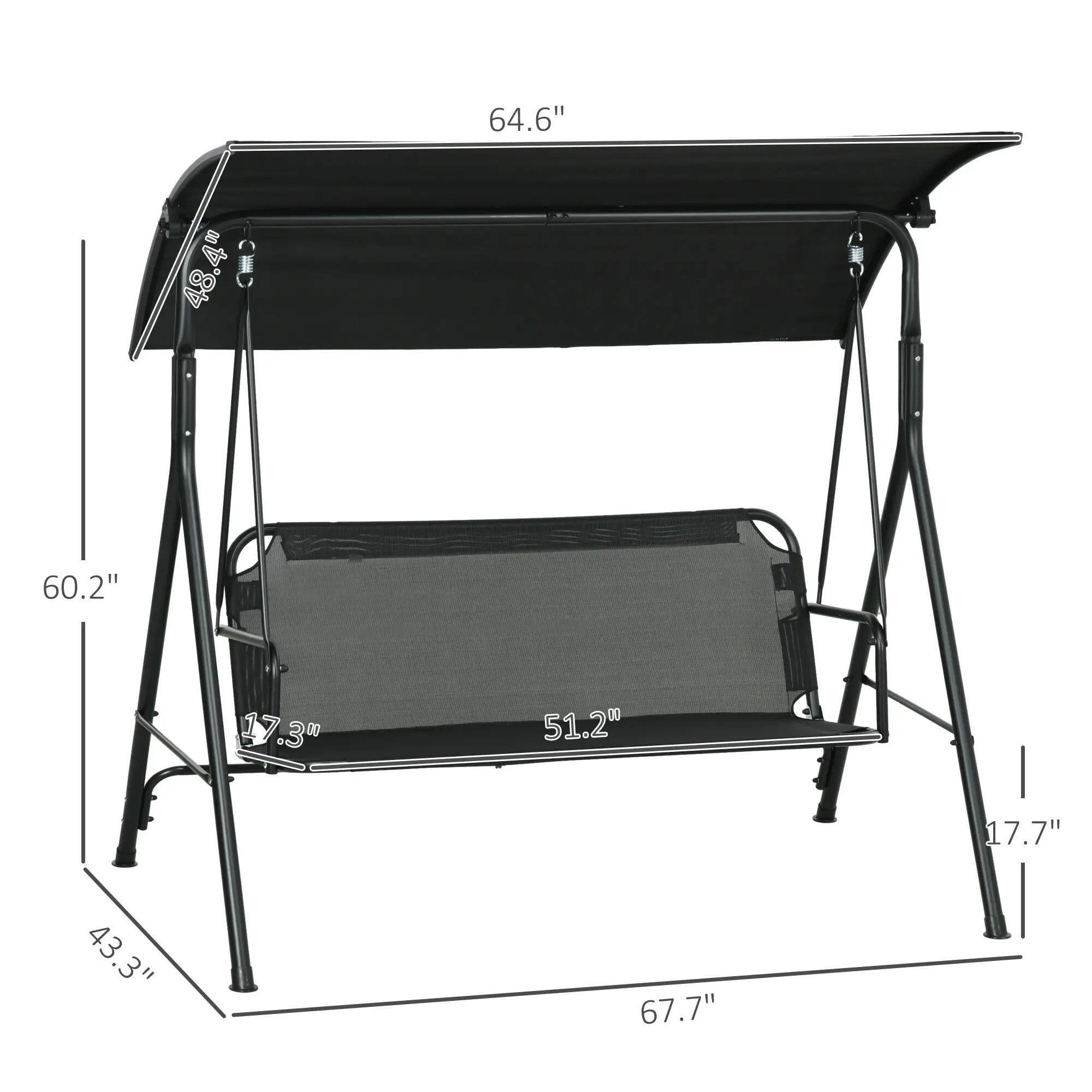 The corrected measurements from the image are:

- 64.6"
- 60.2"
- 51.2"
- 43.3"
- 17.7"
- 67.7"