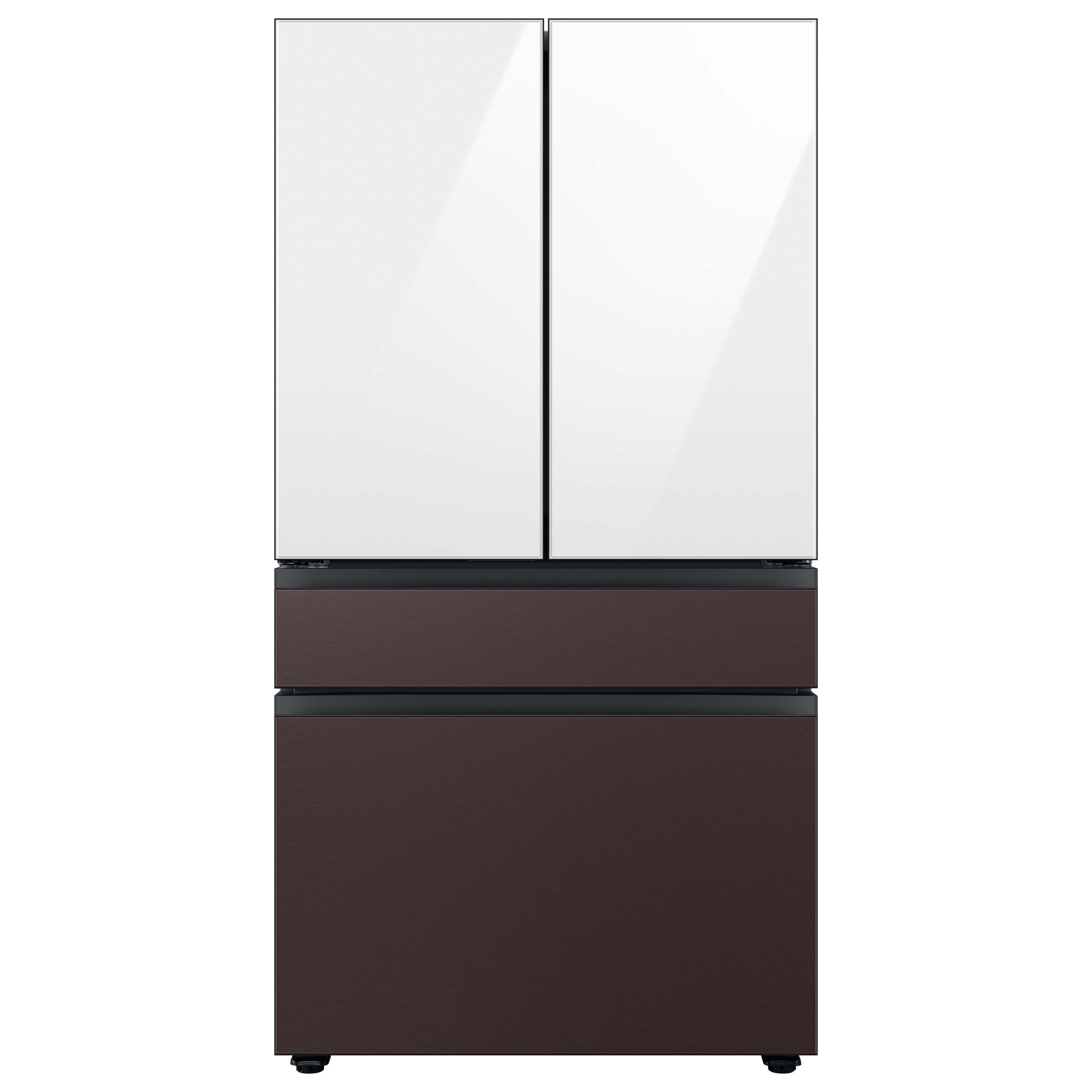 Alt View Zoom 22. Samsung - Bespoke 4-Door French Door Refrigerator Panel - Middle Panel - Tuscan Steel.