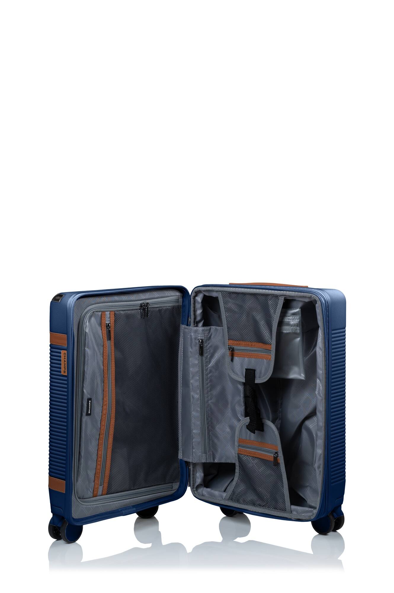 Alt View 1. Champs - Vintage III 3-Piece Hardside Luggage Set - Navy.