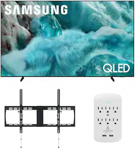 Samsung - QN98Q7FAAFXZA 98" QLED Smart TV with a Walts XXL-TILT-MOUNT and Amber Protection 6-OUTLET-SURGE Surge Protector