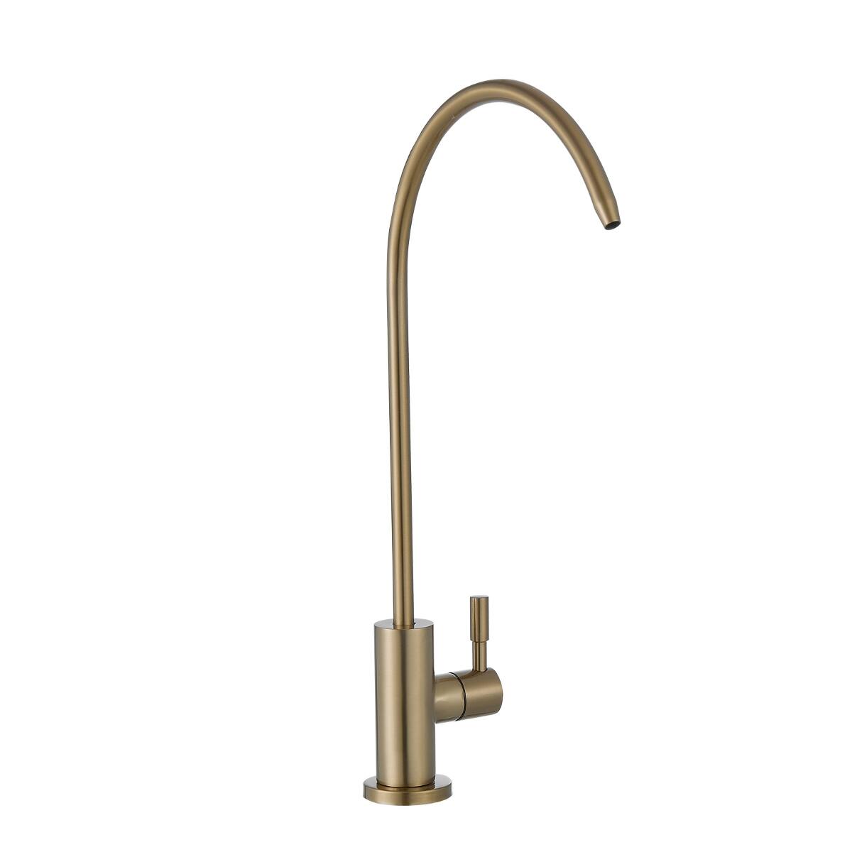 Alt View 2. Ropilly - Ropilly Lead Free Water Purifier Faucet, Brushed Gold Filtered Water Faucet with Swivel Gooseneck - Gold.