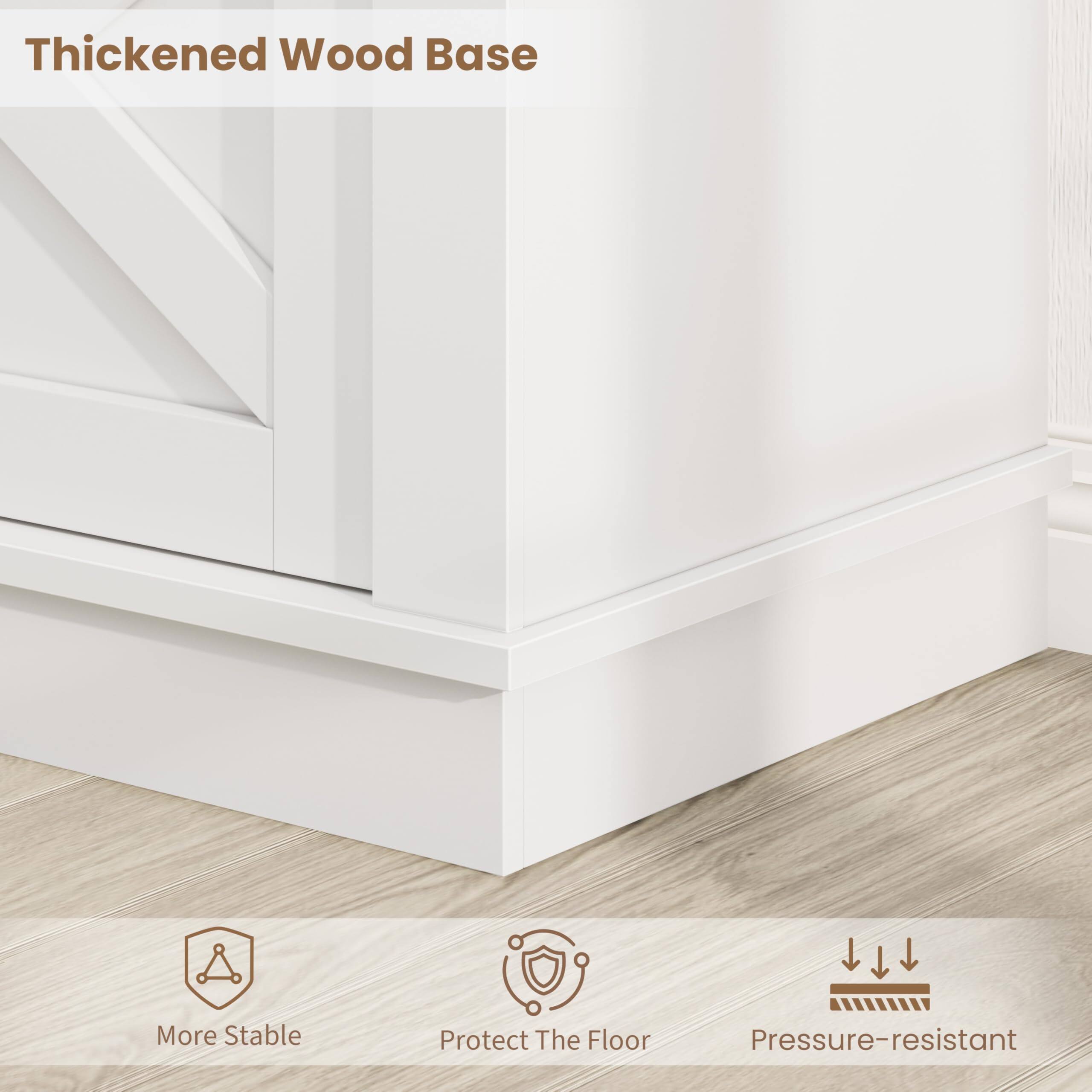 Thickened Wood Base

- More Stable
- Protect The Floor
- Pressure-resistant