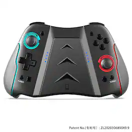 Cluzine - Portable Wireless Gaming Controller Set with Six-Axis Function and Dual Vibration, Ideal for Game Console Playing - Black
