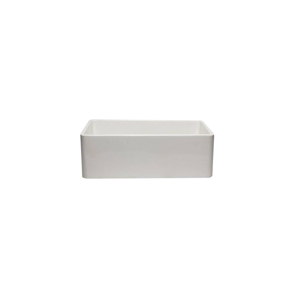 Alt View 4. Alfi - ALFI brand 30 inch White Reversible Single Fireclay Farmhouse Kitchen Sink - White.