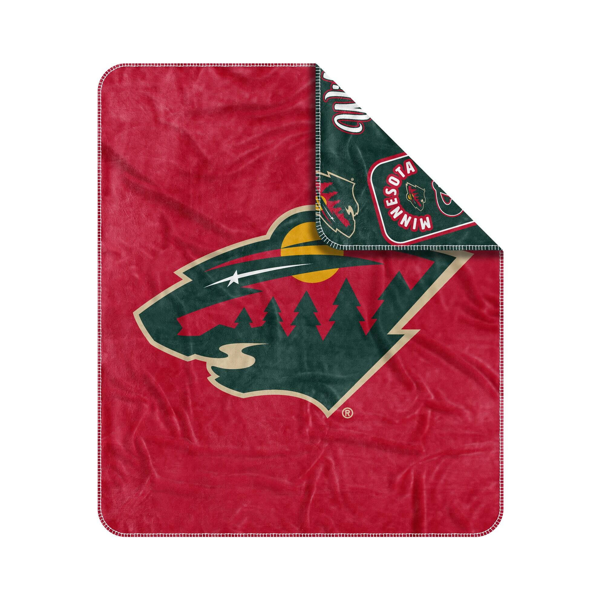 Alt View 2. Logo Brands - Minnesota Wild 50" x 60" Dream Weave Throw Blanket - Black.