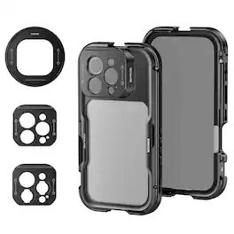 Neewer - iPhone 16 Pro Video Cage, 67mm Filter & Lens Mounts, Quick Release - Black