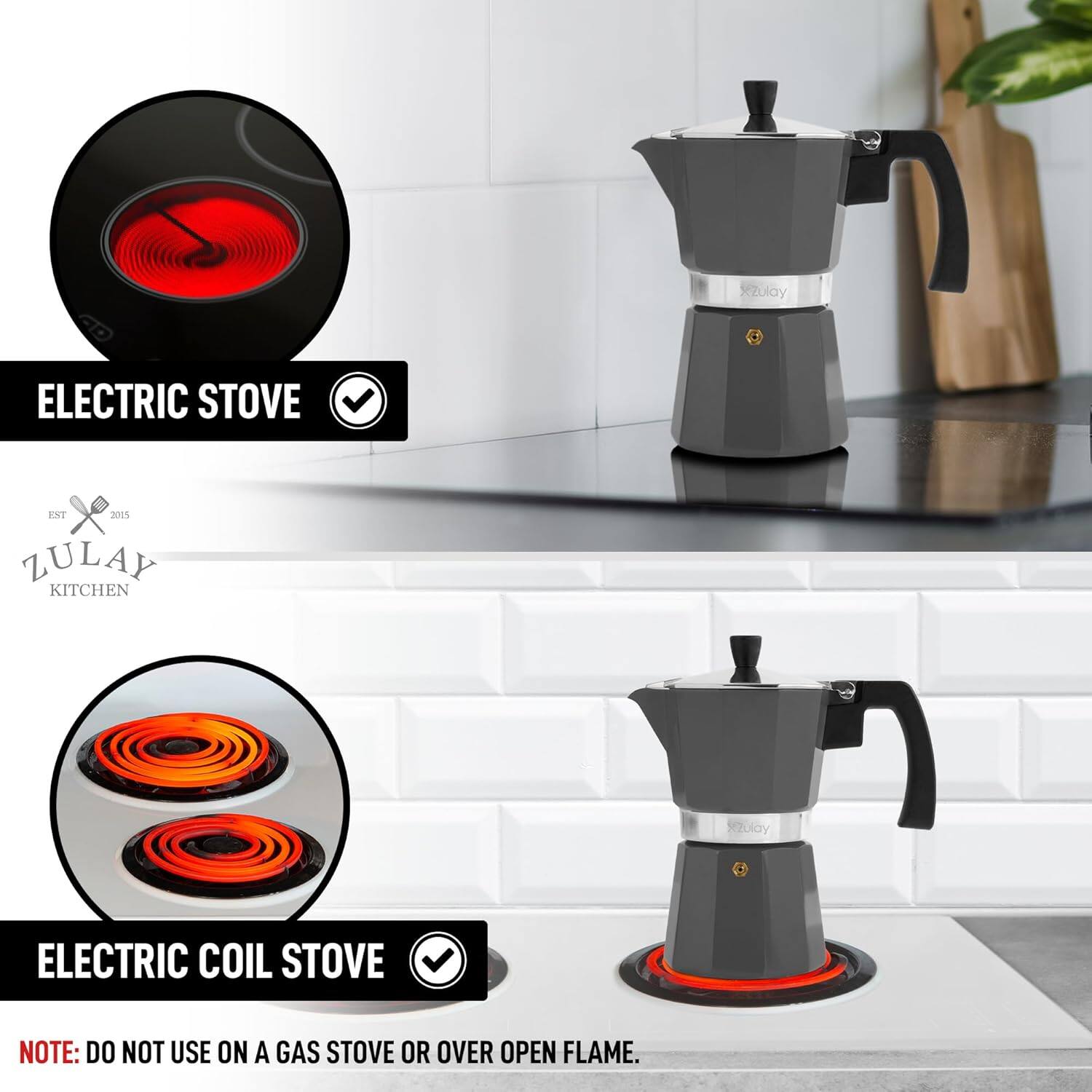Zulay Electric Stove ET 2015 Zulay Kitchen. Zulay Electric Coil Stove. Note: Do not use on a gas stove or over open flame.