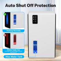 Auto Shut Off Protection  
Working Normally  
Water Tank Full  
Let light M yound Audi  
95oz Water Tank