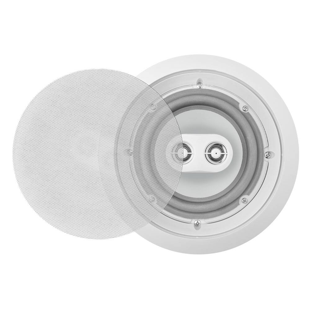 Alt View 2. OSD Audio - 6.5" 150W Weather-Resistant Indoor/Outdoor Dual Voice Coil Stereo In-Ceiling Speaker (Single) - ICE600TTWRS - White.