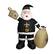Front. Logo Brands - New Orleans Saints 7' Inflatable Santa - Multicolor.