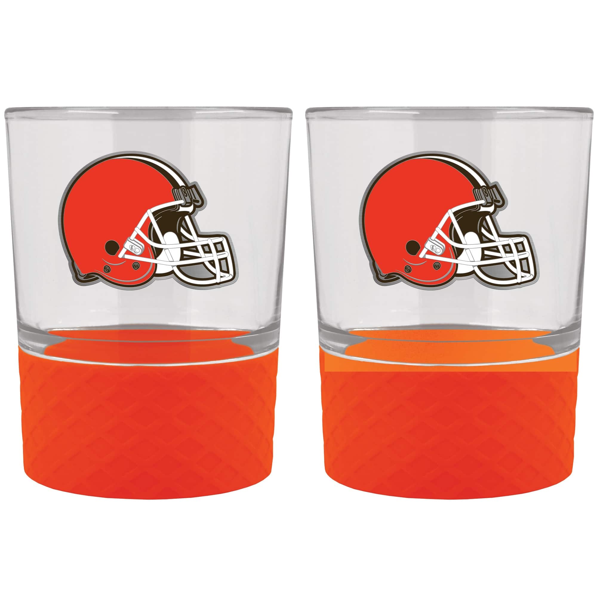 Great American Products - Cleveland Browns 2-Pack 14oz. Rocks Glass Set with Silcone Grip - Orange price history on PriceWatchPro