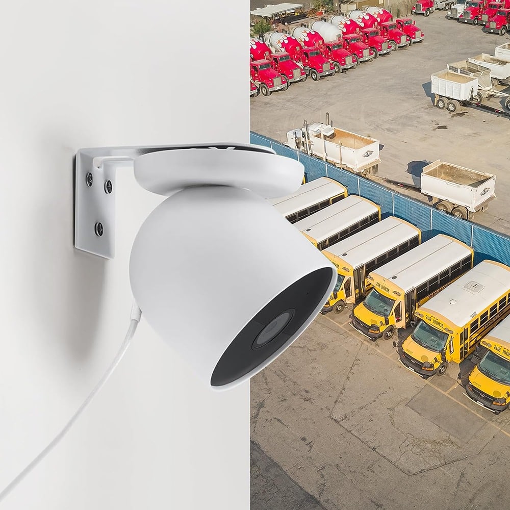 RTMB - 2-Pack Metal Wall Mount for Google Nest Indoor Cam 2nd Gen, No-Drill, White