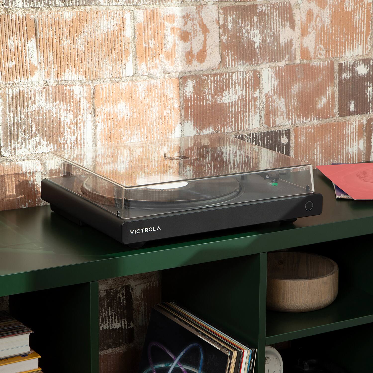Alt View 12. Victrola - Victrola Wave Bluetooth Turntable with Auracast - Black.