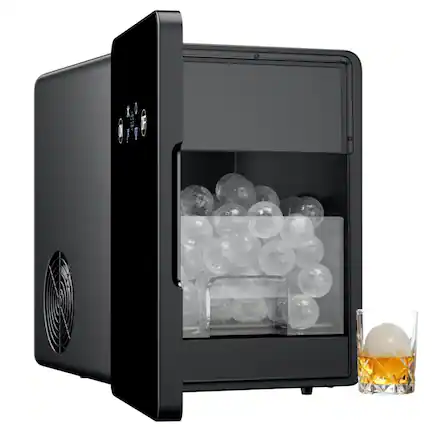 Front. Circus Cirle - Ice Ball Maker Machine, 4 pcs in 40 Mins, 150 pcs/Day - BLACK.