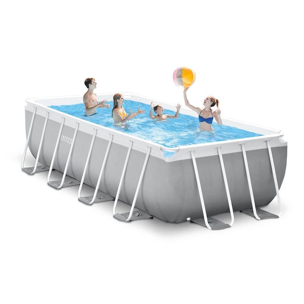 Intex 16ft x 3.5ft Prism Frame Rectangle Pool & Type A Filter Cartridge ...