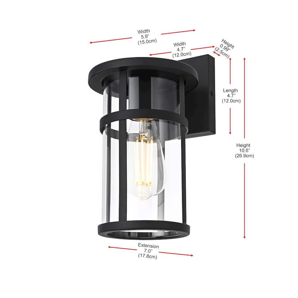 Elegant Lighting - Henrik 6 Inch Outdoor Wall Sconce In - Black price history on PriceWatchPro