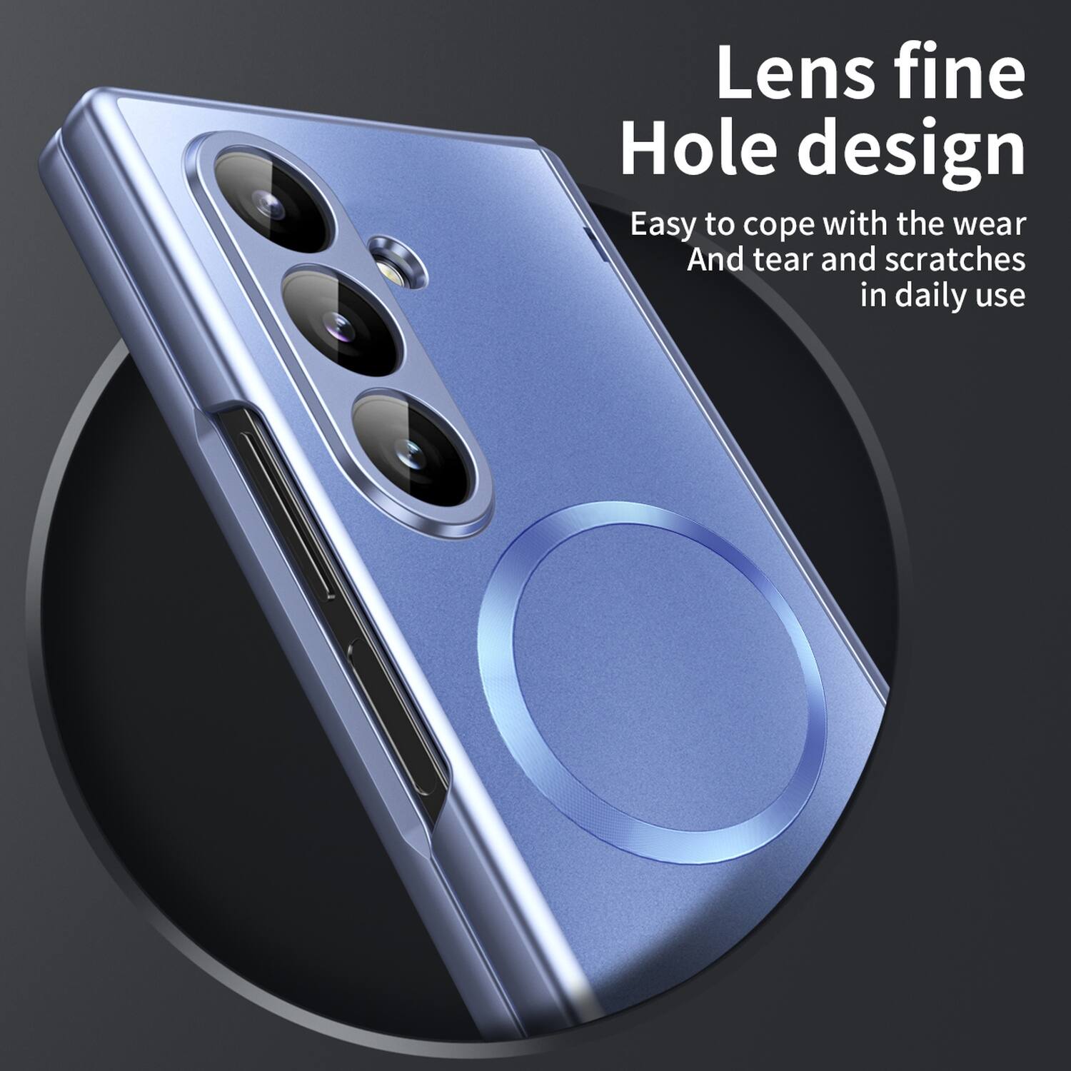 Lens fine Hole design  
Easy to cope with the wear and tear and scratches in daily use