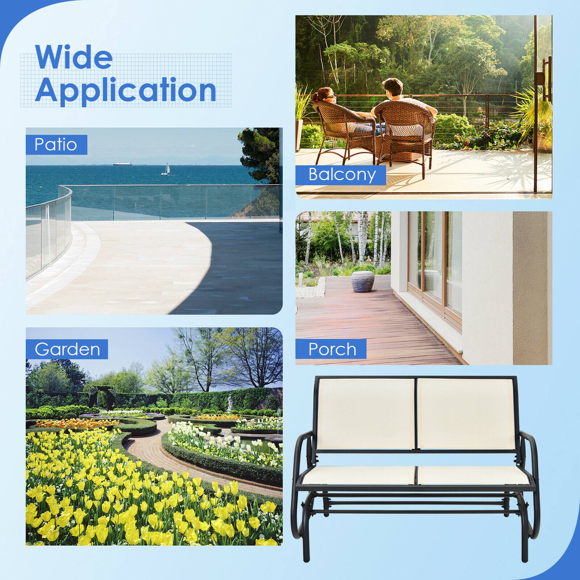 Wide Application

- Patio
- Balcony
- Garden
- Porch