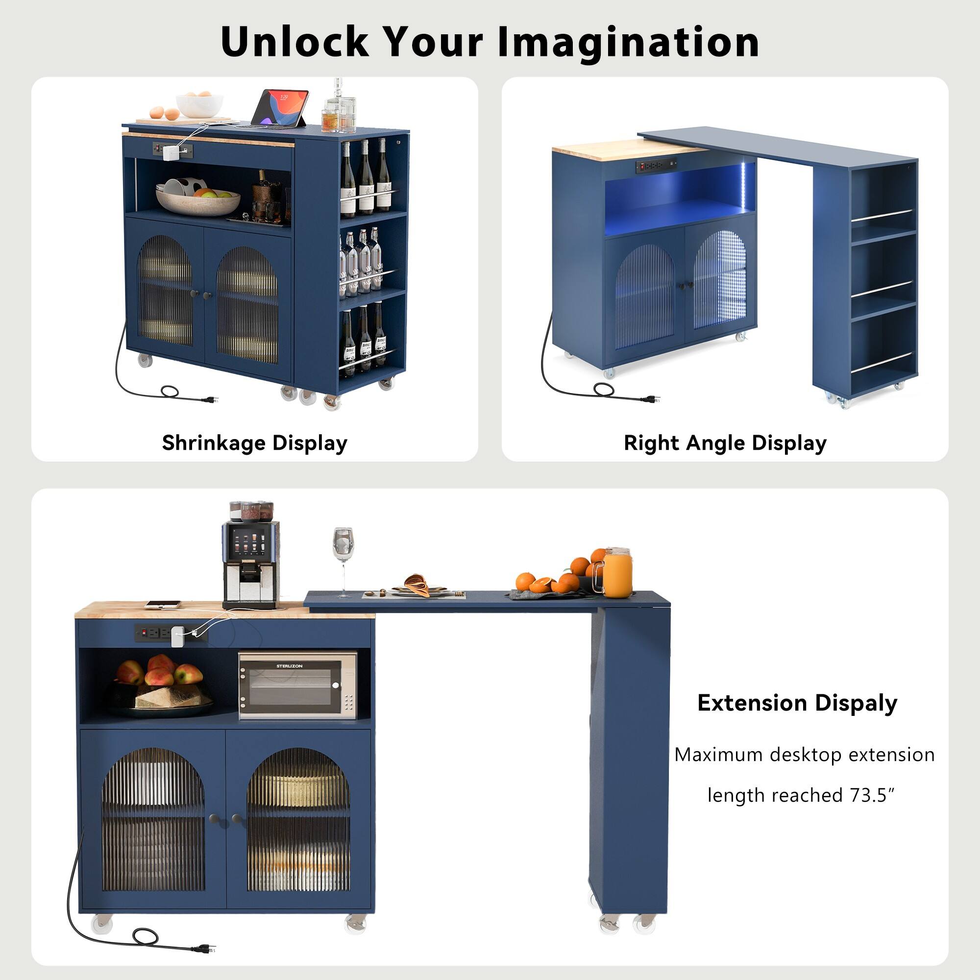 Unlock Your Imagination

Shrinkage Display

Right Angle Display

Extension Display

Maximum desktop extension length reached 73.5"