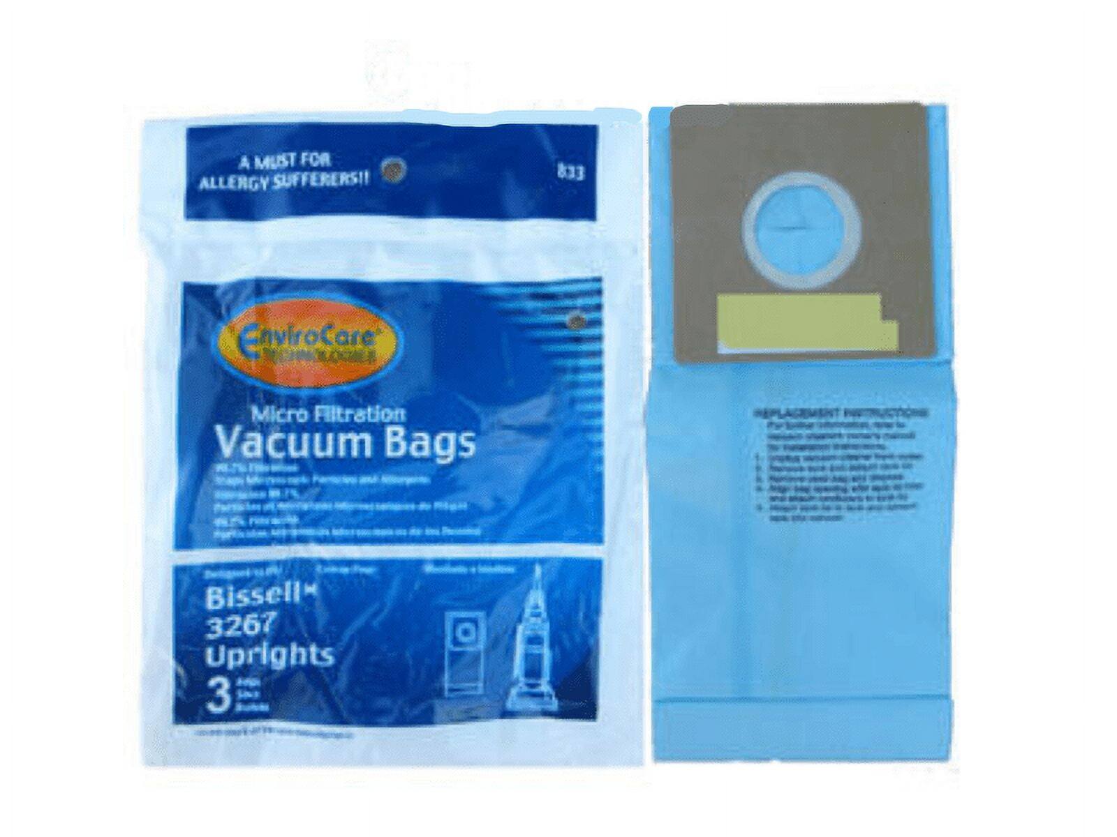 A MUST FOR ALLERGY SUFFERERS!!  
833 EnviroCore Micro Filtration Vacuum Bags  
Bissell 3267 Uprights 3