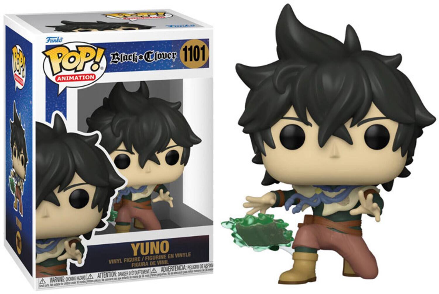 oake Funko Black&Clover 1101 A POP! ANIMATION YUNO VINYLE FIGURINE EN FIGURE / VINYL DE VINIL FIGURA PELIGRO DE ASFOMA DETOUFFEMENT A ADVERTENCIA A ATTENTION DANGER WARNING CHKNG AR
