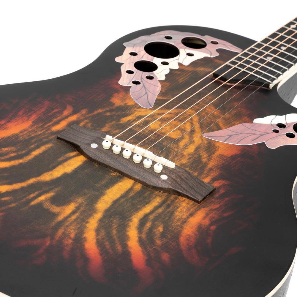 Alt View 1. Winado - 41in Acoustic-Electric Guitar, 6 String Cutaway Guitar with EQ-7545R Bass Preamp with Four-Band EQ for Beginner.