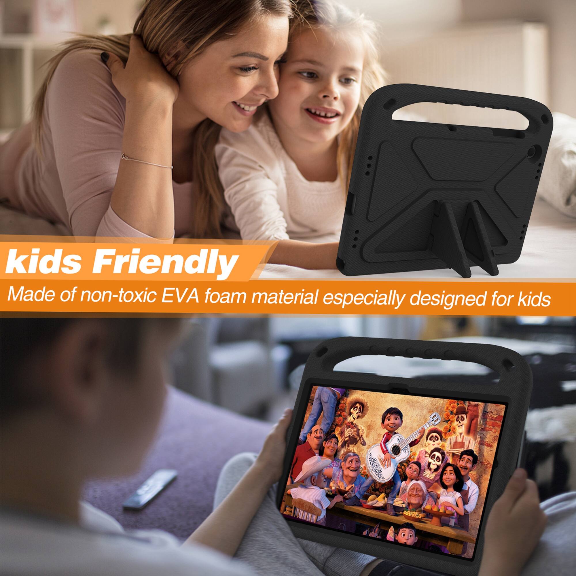 kids Friendly  
Made of non-toxic EVA foam material especially designed for kids
