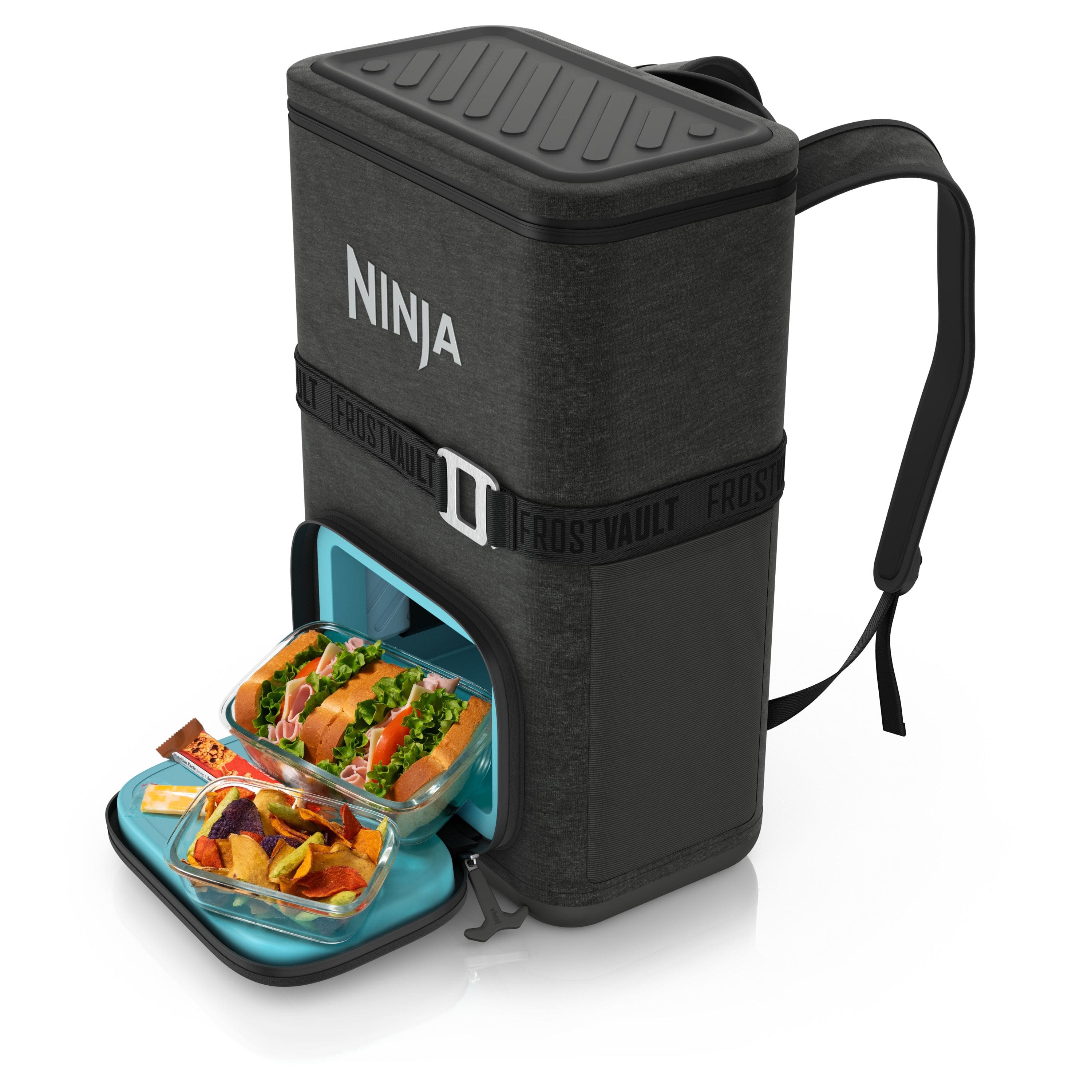 Ninja - Outdoor FrostVault Go 24-Can Soft Cooler with Cold Dry Zone - Charcoal Gray