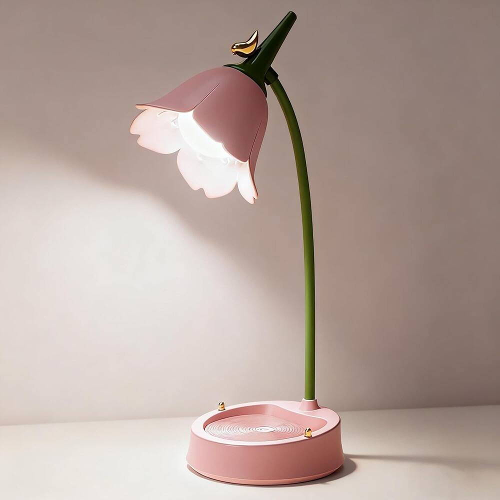 Front. RTMB - Cordless LED Desk Lamp with Adjustable Gooseneck, Dimmable Rechargeable Light.