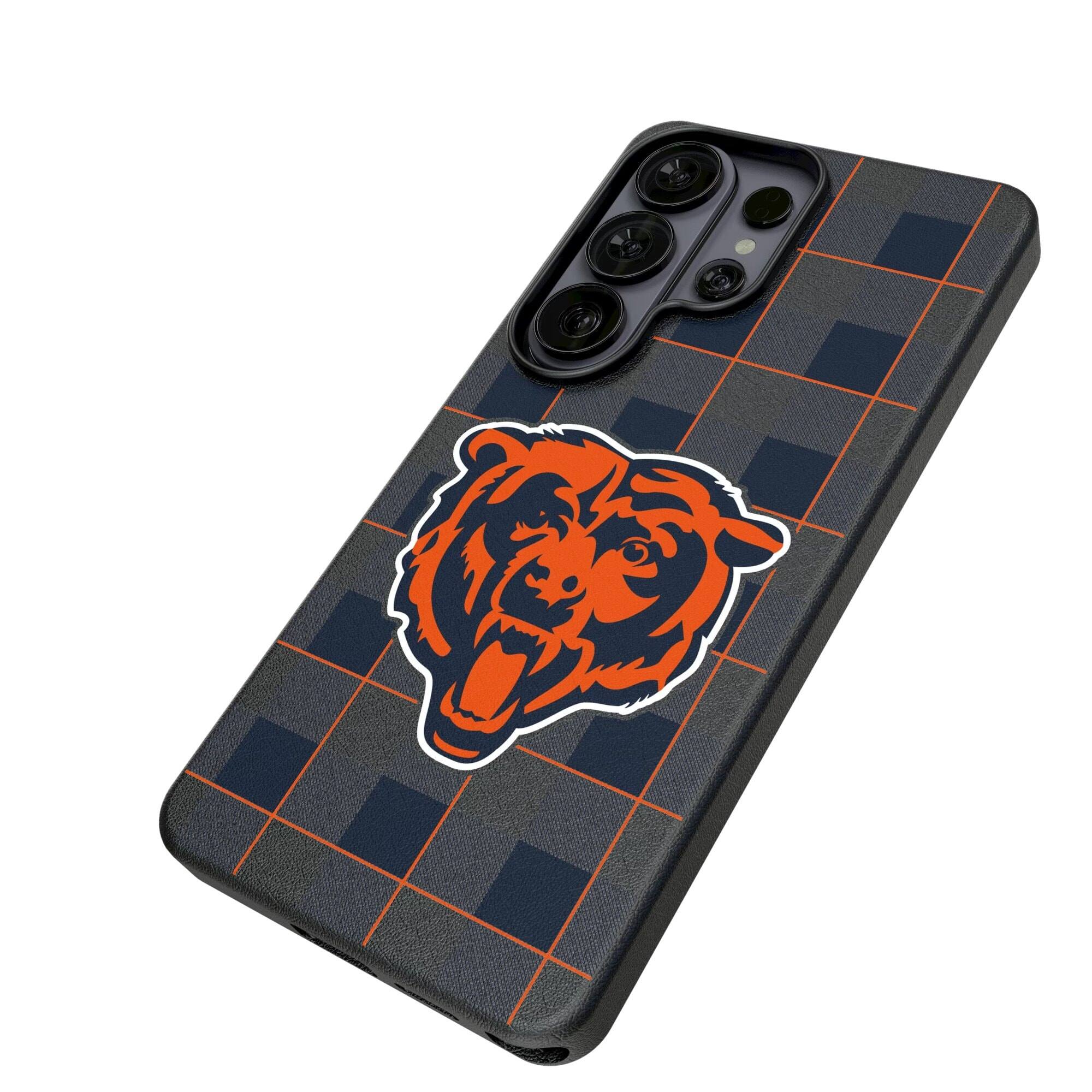 Alt View 1. Keyscaper - Chicago Bears Plaid Galaxy Magnetic Bump Case - S24 - Black.