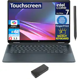 HP - Spectre x360 2-in-1 Laptop 14.0 2.8K (Intel Ultra 7-155H, 32GB LPDDR5X, 1TB PCIe SSD, Intel Arc, Win 11 Pro) - Slate Blue