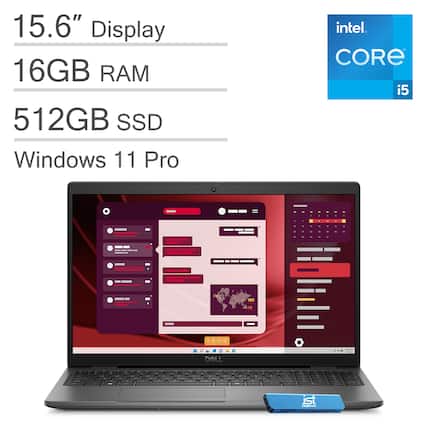 15.6" Display
16GB RAM
512GB SSD
Windows 11 Pro
Intel Core i5