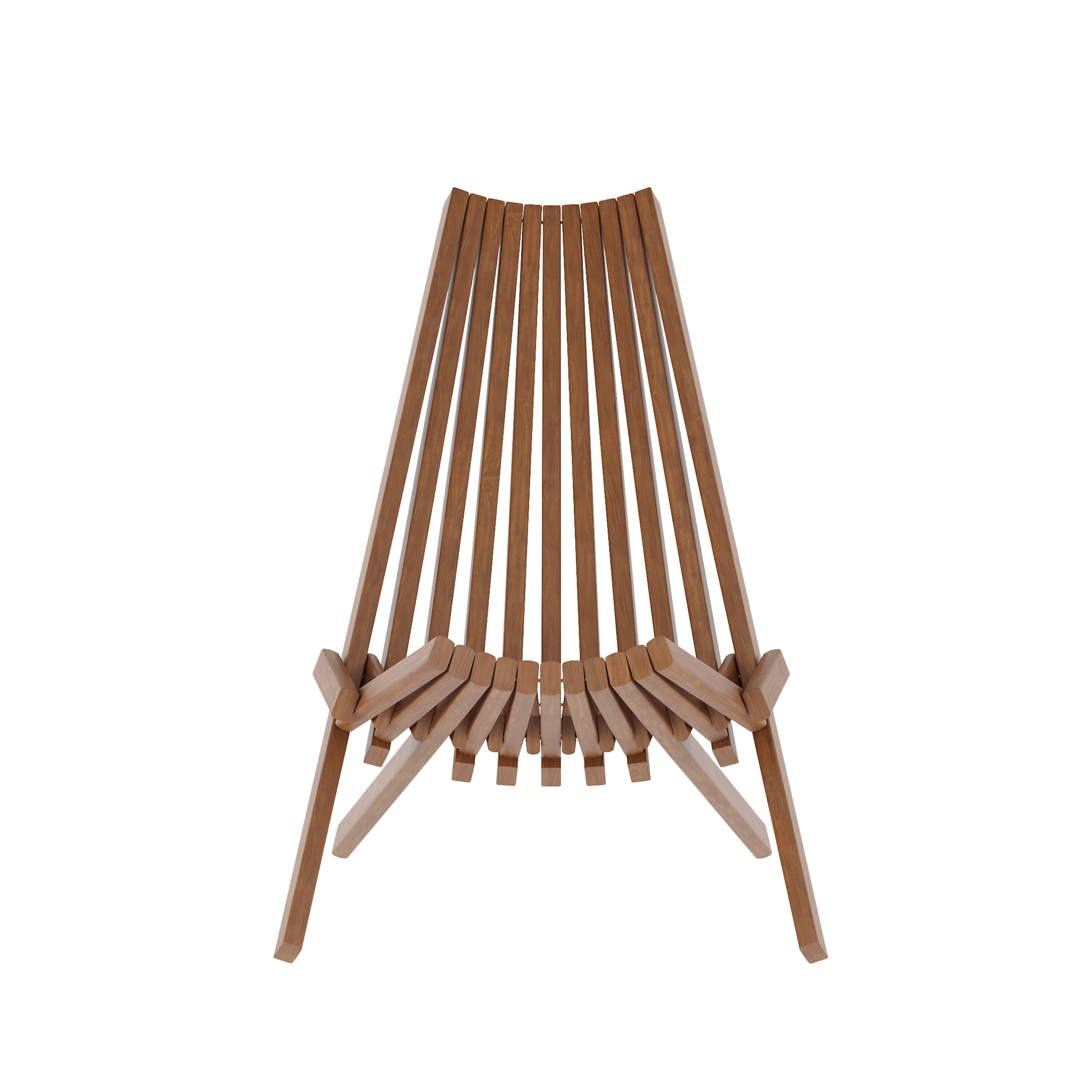 Alt View 8. Emma + Oliver - Acacia Wood Low Profile Lounge Folding Chair for Indoor/Outdoor - Brown.