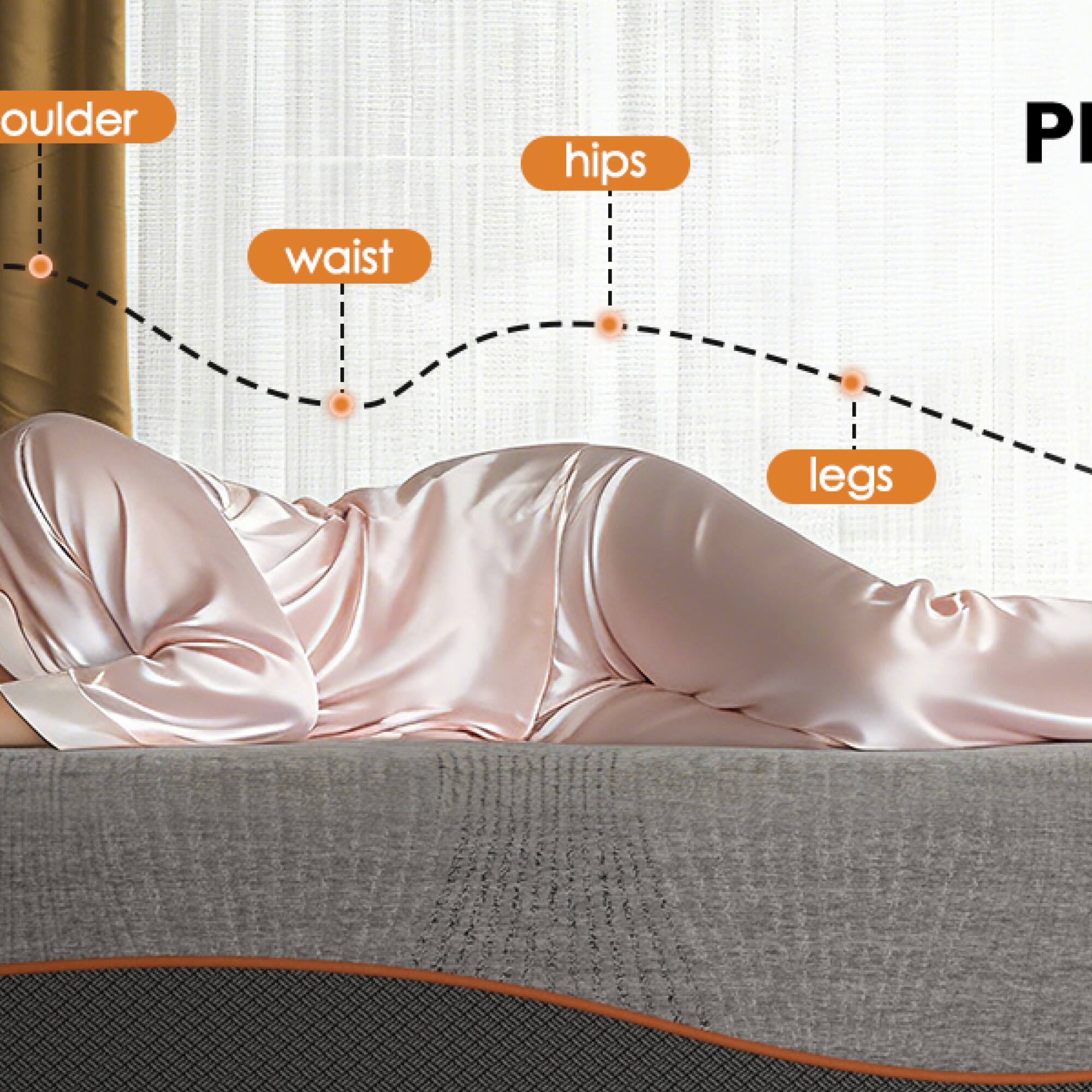 shoulder, hips, waist, legs