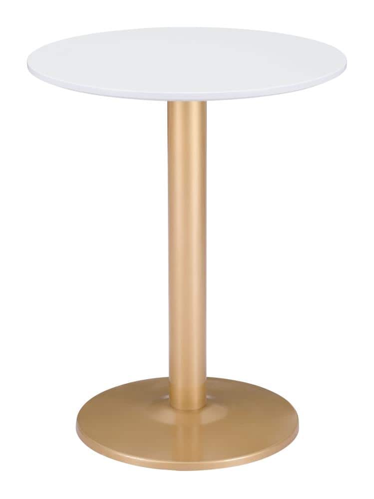 Hivvago - Alto Bistro Table - White & Gold