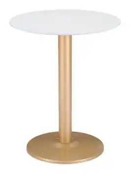 Hivvago - Alto Bistro Table - White & Gold