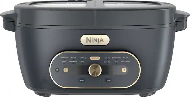 NINJA
Slow Cook
Steam
Sear/Saute
Mega Zone
Stir Fry
Shallow Fry
Hot Pot
Pasta
Mixed Rice
Rice
Sous Vide
Bake
Keep Warm
1
2
Temp
Time