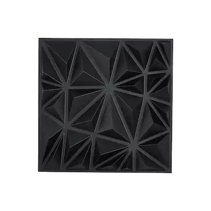 Front. VEVOR - 3D Wall Panels, 33-Pack 11.81 x 11.81 in PVC Modern Art Minimalist Diamond Tiles - Black.