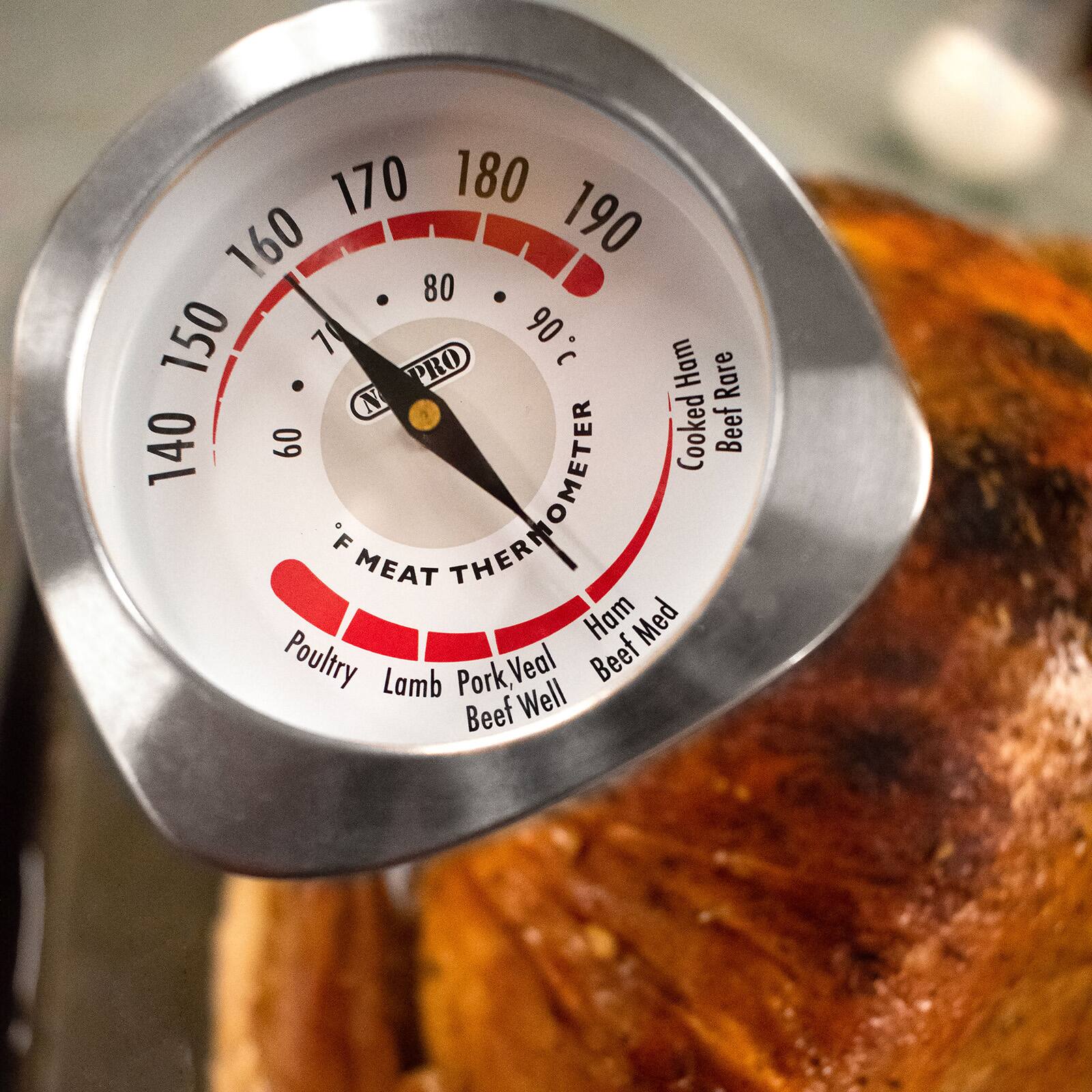 170 180 160 190 80 150 7 90 PRO  
Ham N Rare  
140 60  
Cooked Beef  
THERMOMETER  
F MEAT THERM  
Ham Med  
Poultry Lamb Pork, Veal Beef  
Beef Well