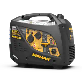 Firman - W01785 Recoil Start 120V RV Ready 2100-Watt Gasoline Inverter Portable Generator with CO Alert - Black/Gold