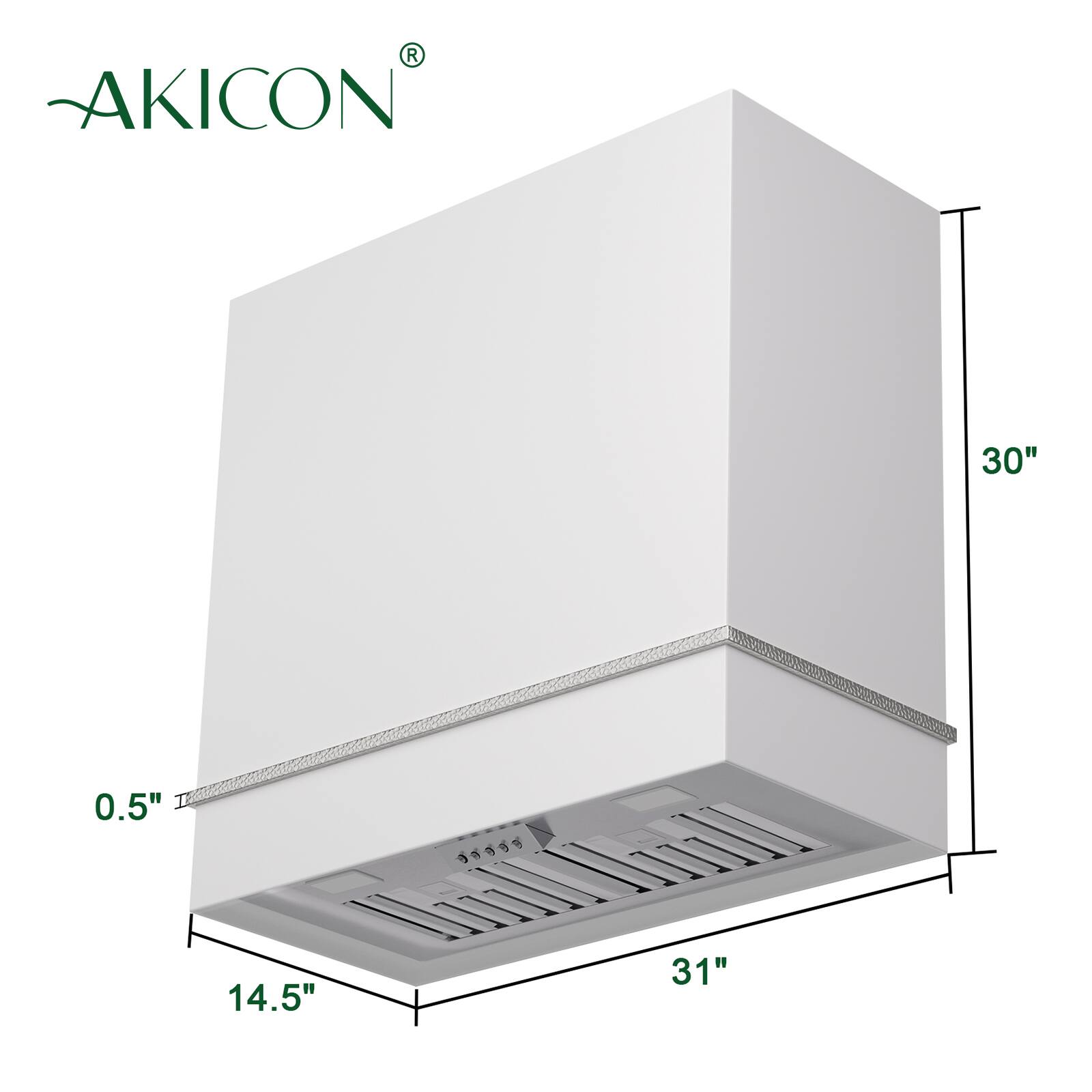 AKICON  
30"  
0.5"  
14.5"  
31"