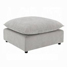 Manhattan Lane - 37 Inch Modular Ottoman, Feather Down and Cotton Fill Seat, Beige Boucle - Beige, Black