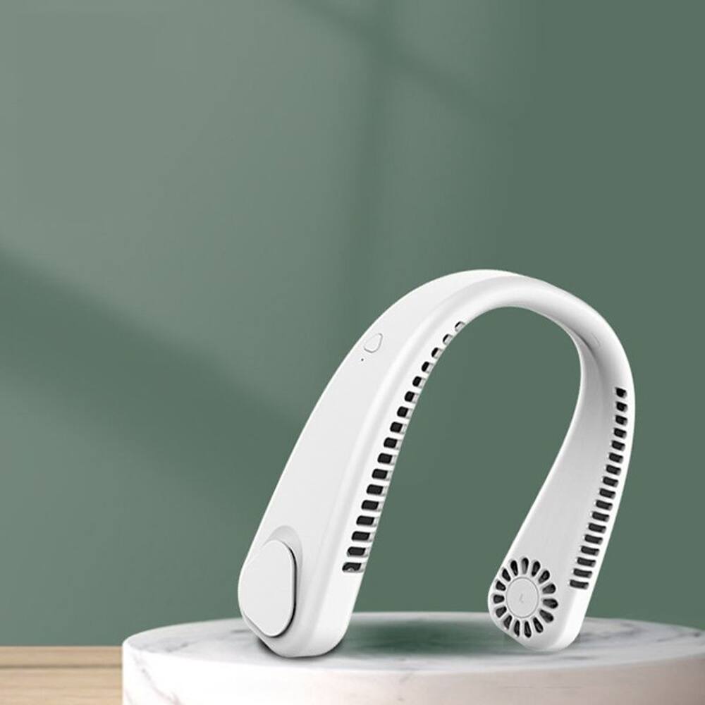 Back. Loheer - Loheer Hanging Neck Fan Wearable Portable Neck Fan USB Rechargeable Bendable Outdoor Cooling Fan for Travel and Sports.