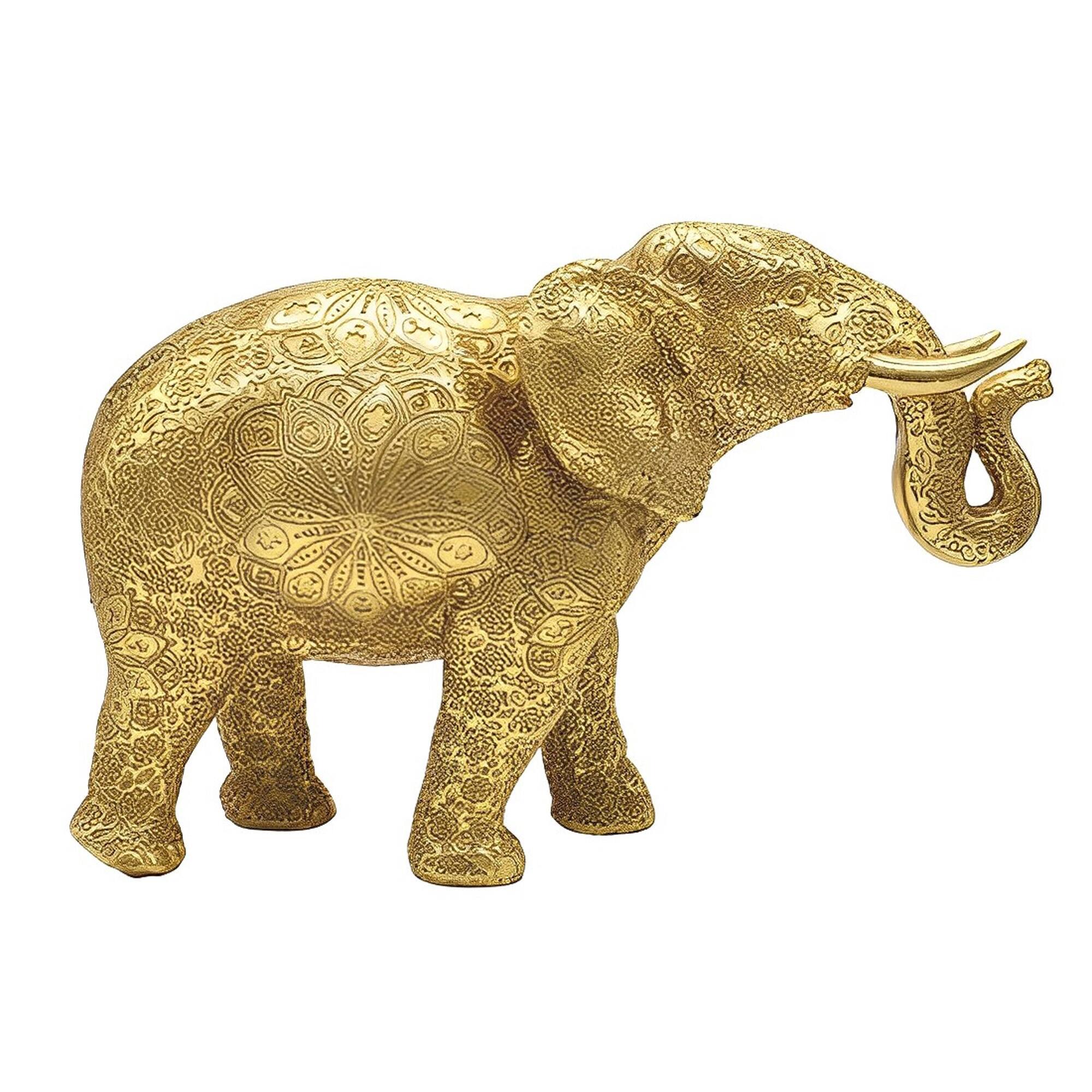 Front. FC Design - FC Design 7.25"W Thai Elephant Figurine Statue Office Desk Tabletop Home Decor Gift - Multi-Color.