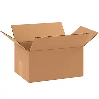 Front. The Packaging Wholesalers - 10" x 7" x 5" Corrugated Kraft Boxes, 32 ECT, 25/Bundle (BS100705X) - Kraft.